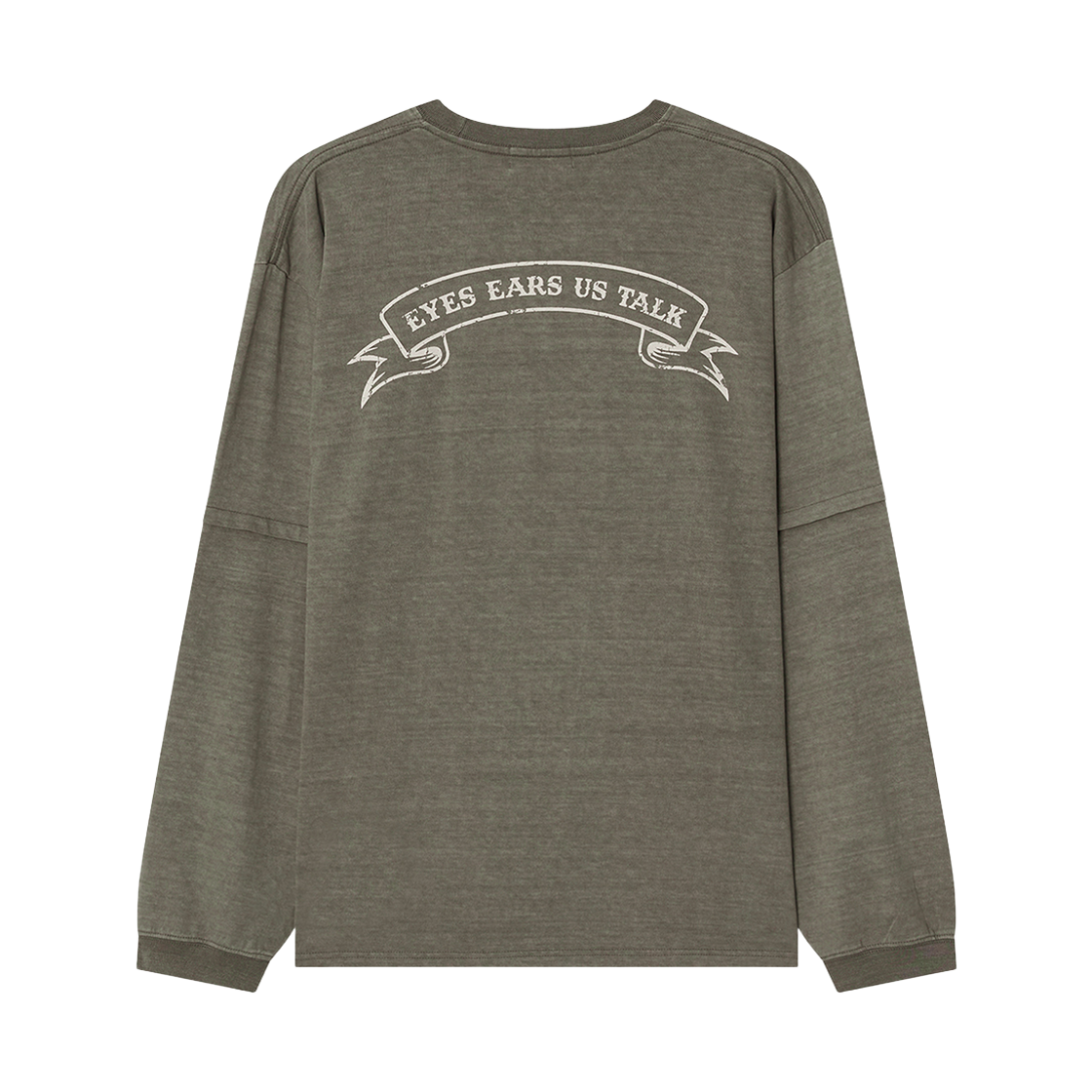 이우트 페이크 더블 슬리브 티셔츠 카키브라운(EEUT Fake Double Sleeve T-Shirt Khaki brown) - 2