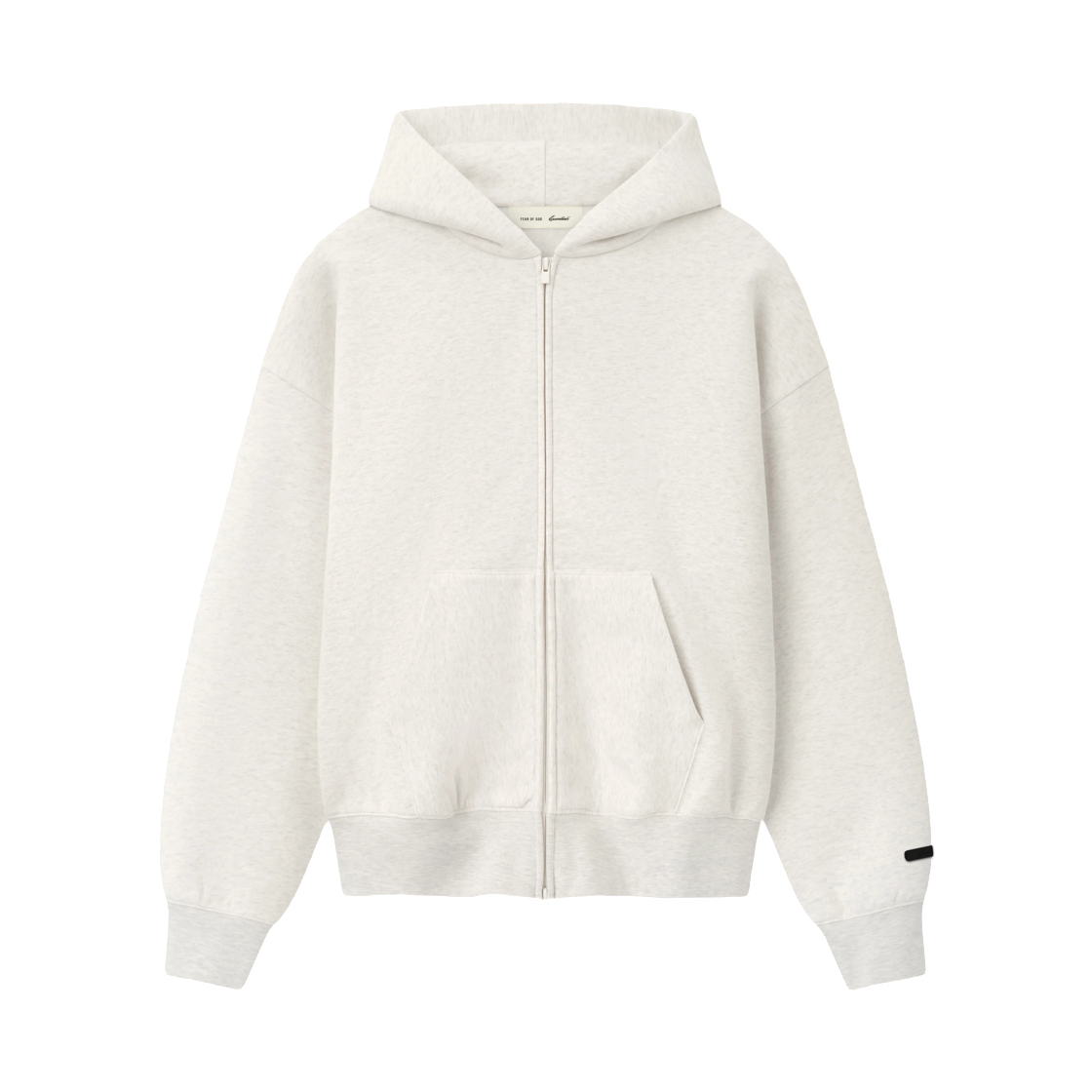 - Essentials Classic Zip-Up Hoodie Oatmeal Heather - 26FW