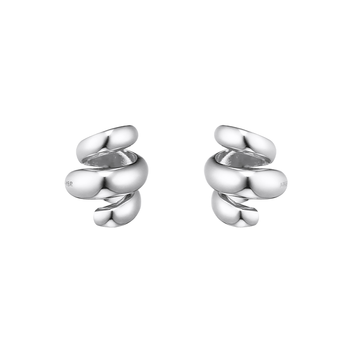 넘버링 #6118 코일 스파이럴 이어링 실버(NUMBERING #6118 Coil Spiral Earrings Silver)