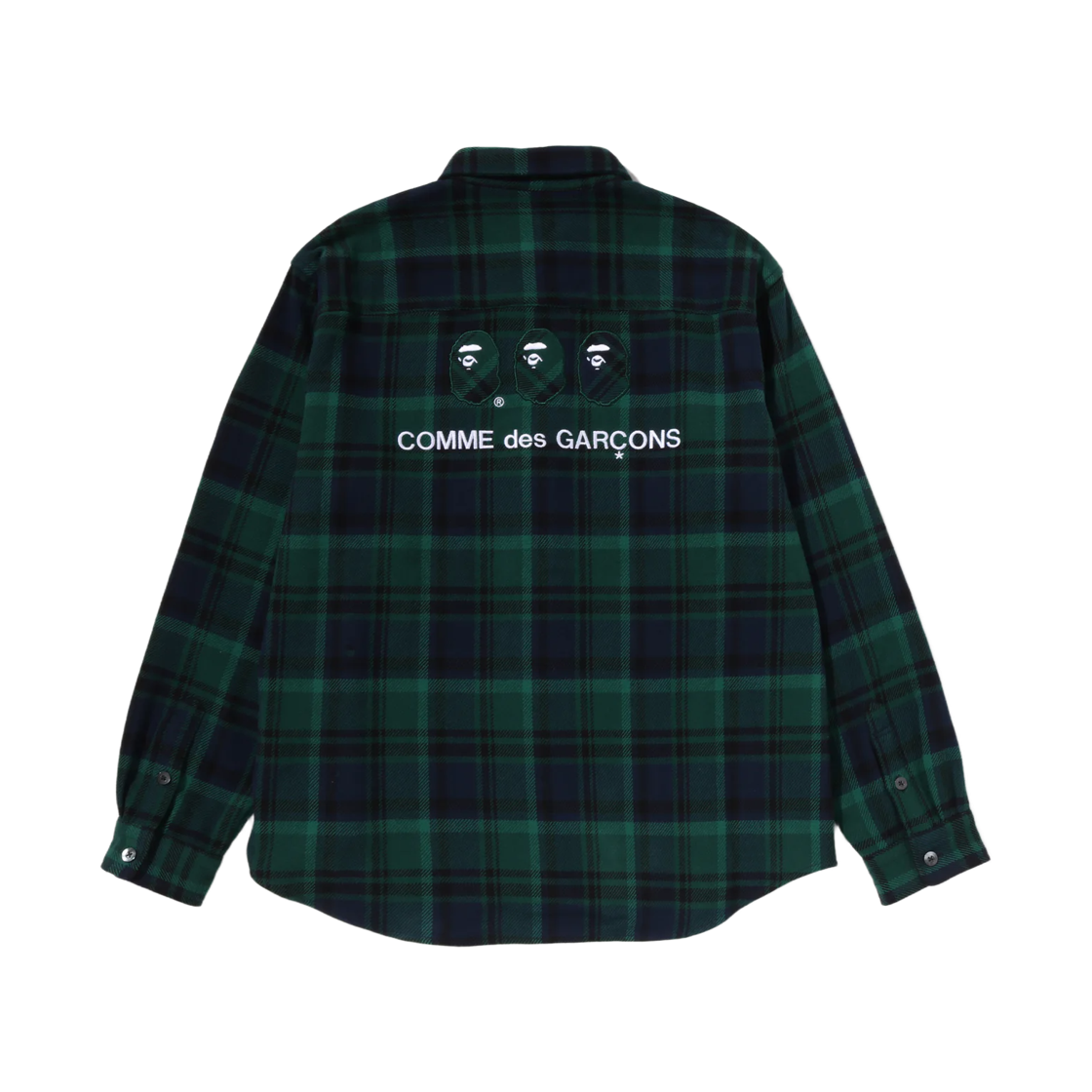 베이프 x 꼼데가르송 오사카 체크 셔츠 그린(BAPE x Comme Des Garcons Osaka Check Shirt Green) - 2