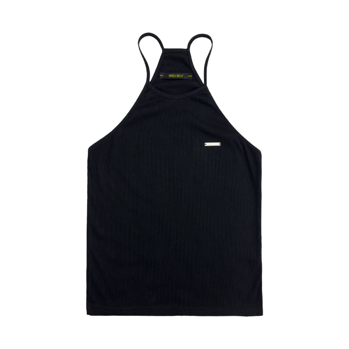 7BT2EB26WOB000 Holy Number 7 Stitch Halter Neck Top Black