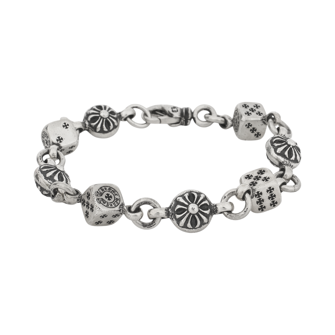 크롬하츠 다이스 앤 크로스 볼 브레이슬릿 실버(Chrome Hearts Dice and Cross Ball Bracelet Silver) - 2