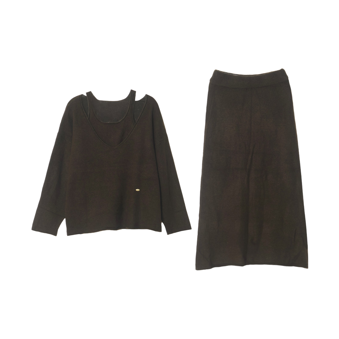 메종르하르 디저트 니트 SET (브이넥니트+스커트+슬리브리스) 4color(maisonlehar Dessert Knit Set (Vneckknit+Skirt+Sleeveless) 4color) - 2