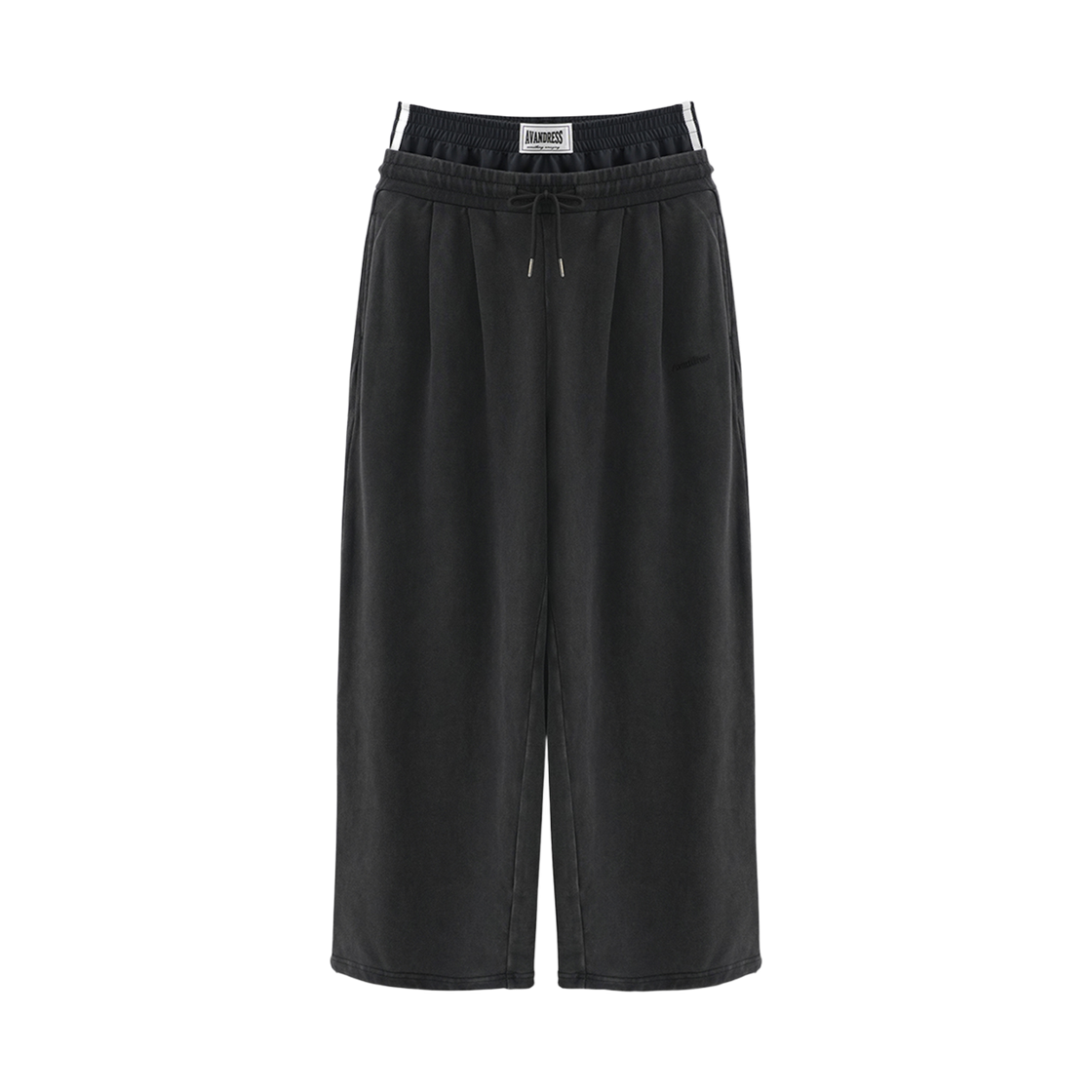 어반드레스 트랙 88 더블 턱 릴렉스 새깅 팬츠 워싱 블랙(AVANDRESS Track 88 Double Tuck Relax Sagging Pants WASHING BLACK)