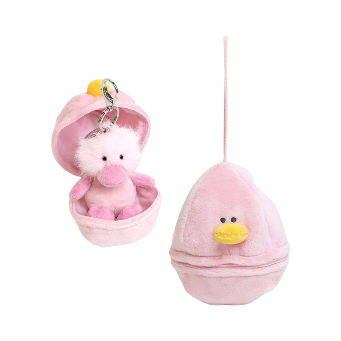 니키 핑크 오리 폴라 인형 13cm 키링(NICI Pink Duck Paula 13cm in display) - 2