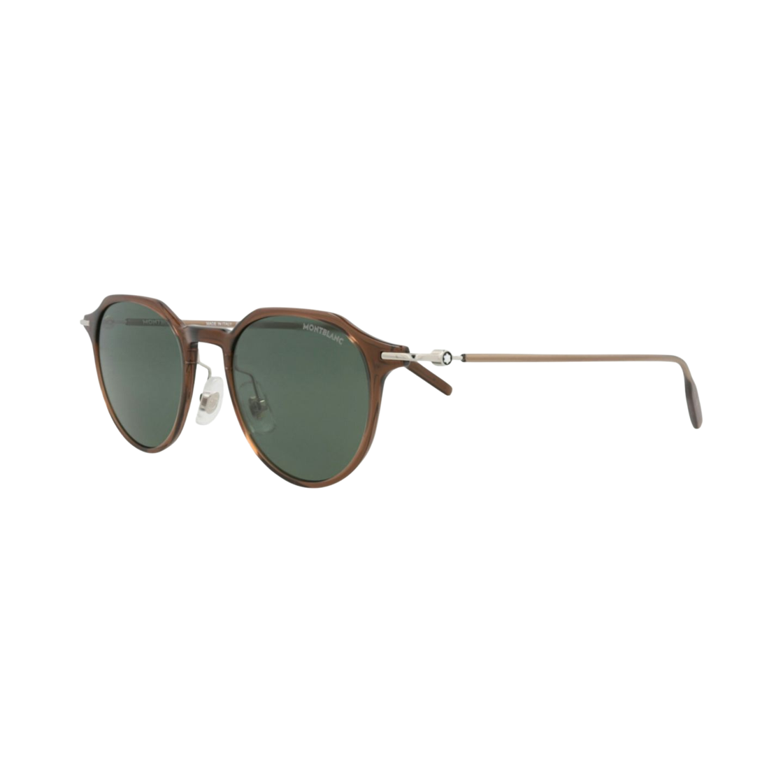 몽블랑 라운드 프레임 인젝션 선글라스 브라운 그린(Montblanc Round Frame Injected Sunglasses Brown Green) - 2