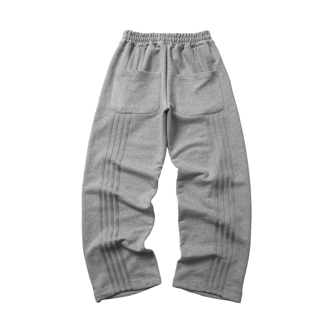 비피투디스오더 백 스트라이프 스웻 팬츠 멜란지 그레이(BP2DISORDER Back Stripe Sweat Pants Melange Gray)