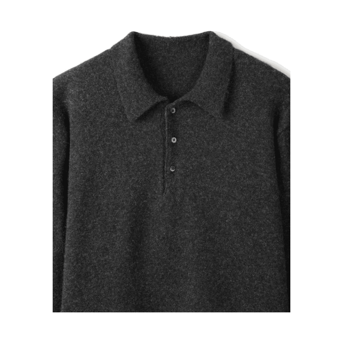 24/7시리즈 폴로 칼라 모헤어 니트 차콜(24/7 series Polo Collar Mohair Knit Charcoal) - 3