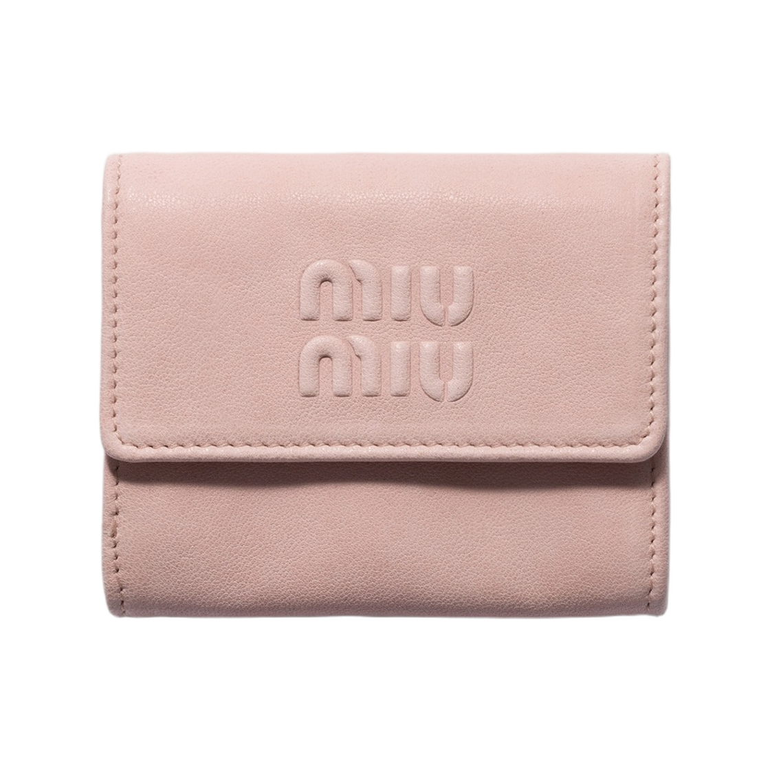 5ML071-AEFX-F0924 Miu Miu Small Nappa Leather Wallet Peach