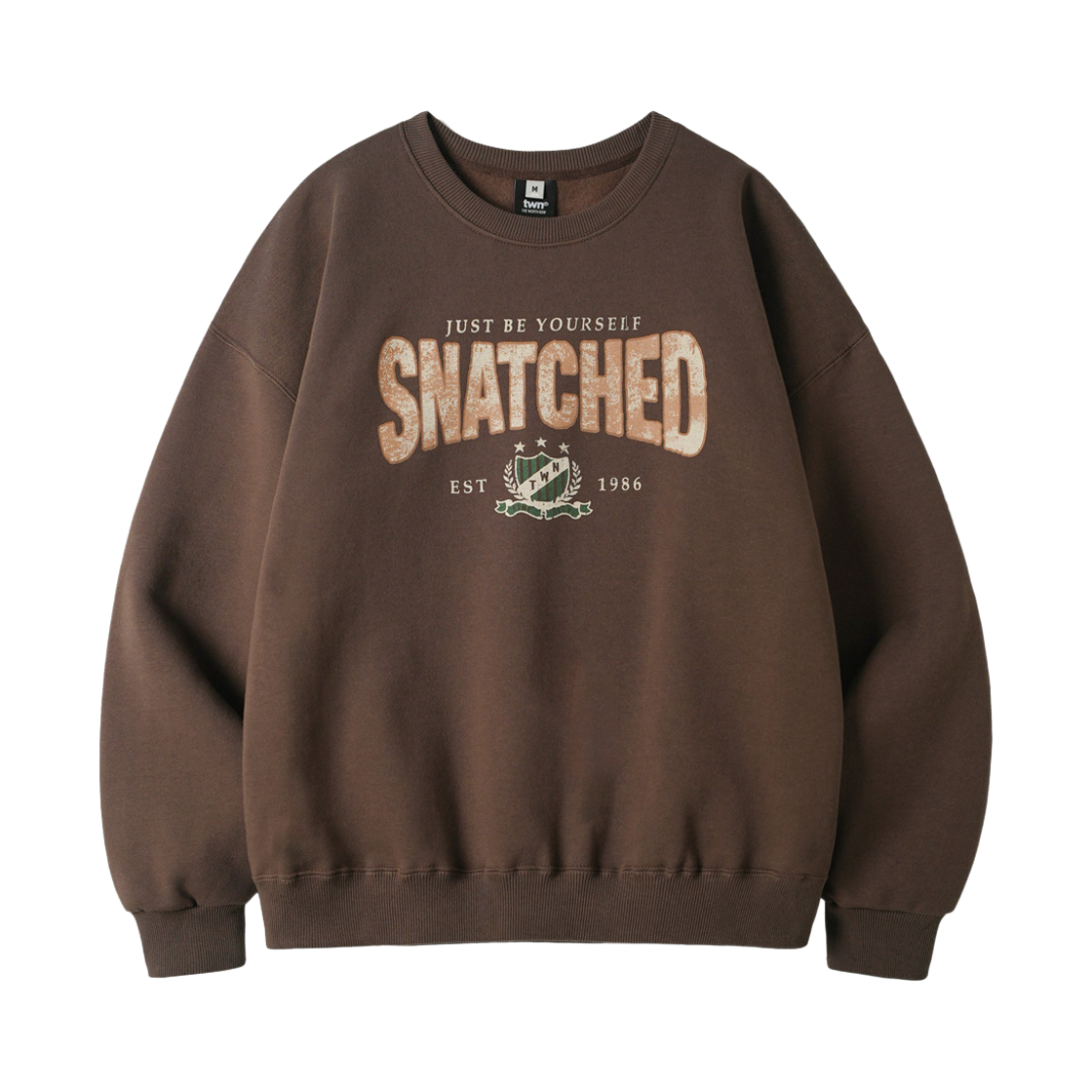 HSMT3628_brown_29 TWN Snatched SweatShirt Brown HSMT3628
