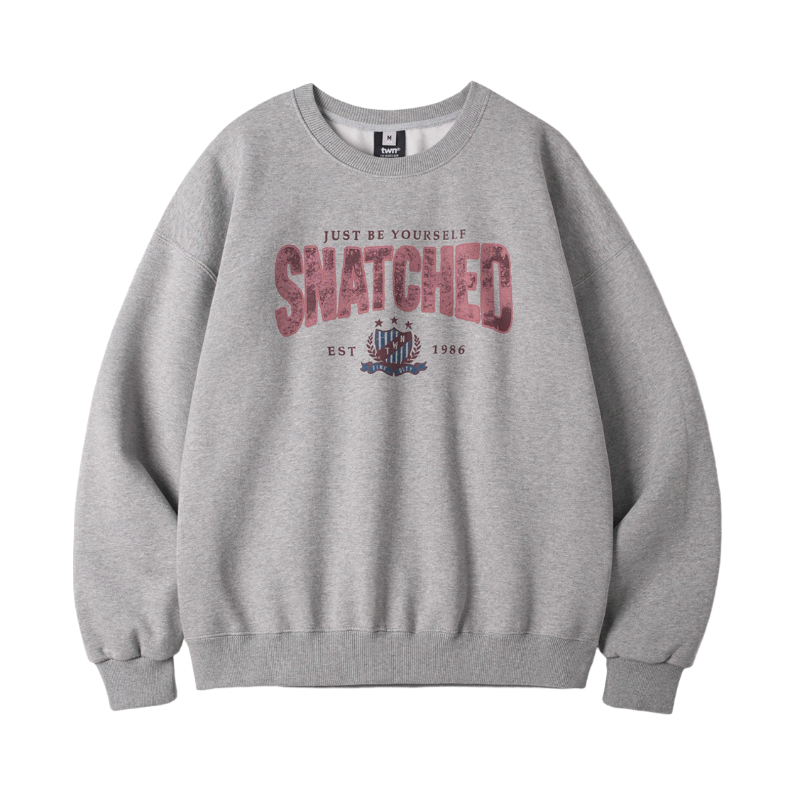 HSMT3628_gray_29 TWN Snatched SweatShirt Gray HSMT3628