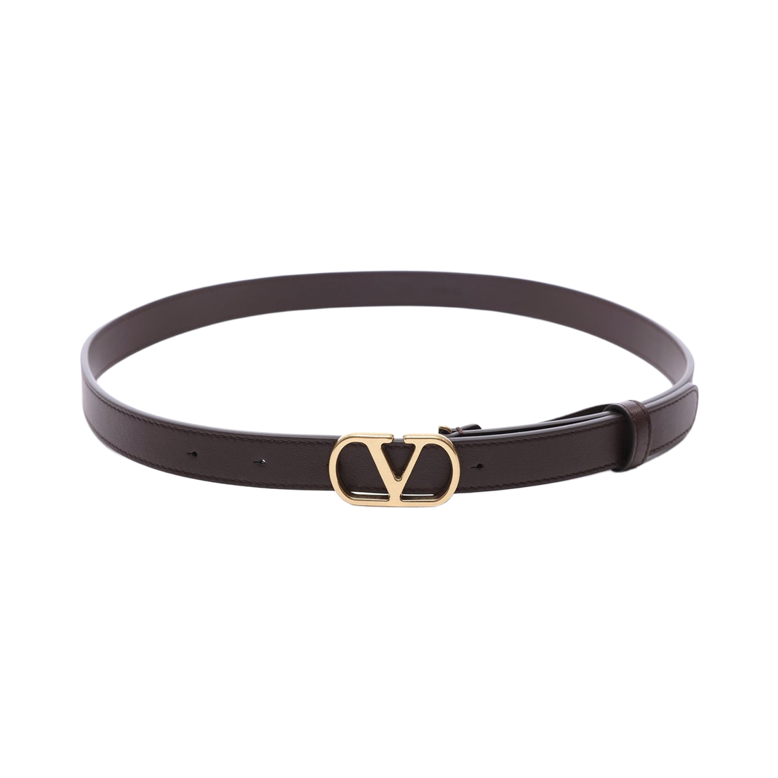 T0SM7ZDMREL (W) Valentino Vlogo Signature Belt Dark Brown