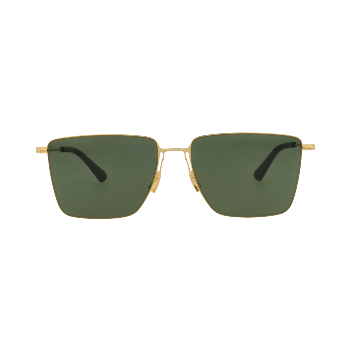 BV1267S-004 Bottega Veneta  Square Acetate Sunglasses Gold Green