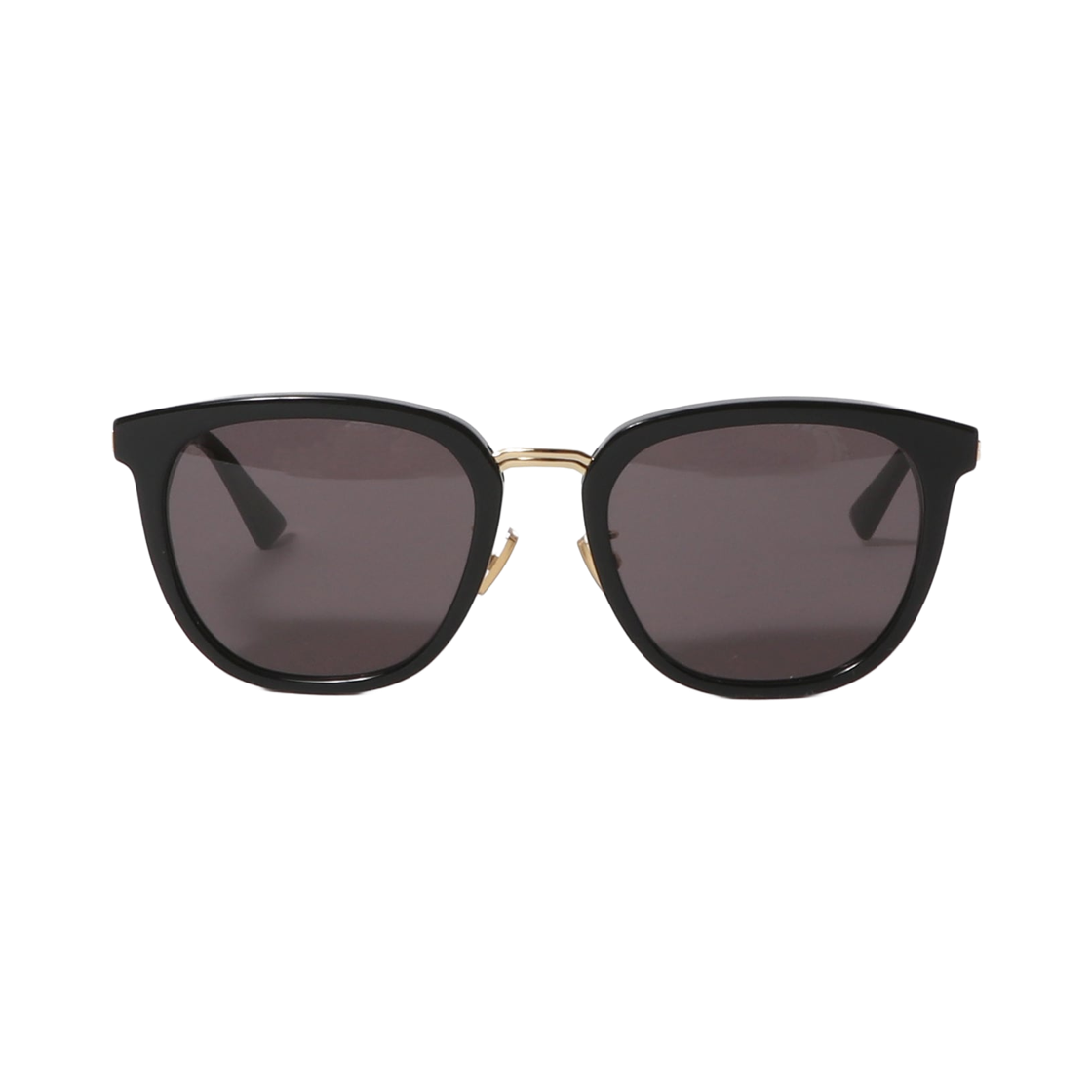 BV1298SA-001 Bottega Veneta Round Acetate Sunglasses Black Grey