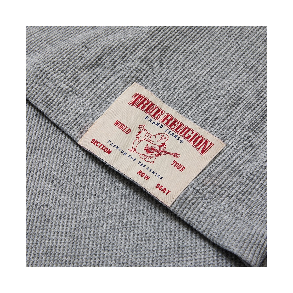 트루릴리젼 빅 홀스슈 와플 롱슬리브 - 멜란지 그레이(True Religion Big Horseshoe Waffle Long Sleeve - Melange Grey) - 3