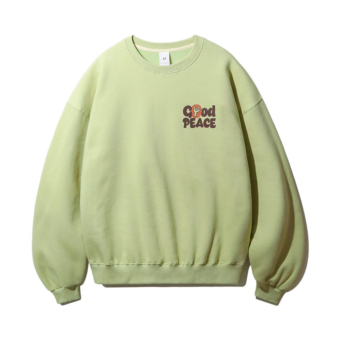 JYMT3521_lime_291 TWN Peace Sweat Shirts Lime JYMT3521