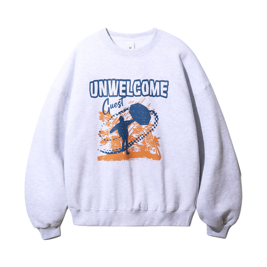 티떠블유엔 언웰컴 맨투맨 화이트오트밀 HSMT3533(TWN Unwelcome Sweat Shirts Whiteoatmeal HSMT3533)