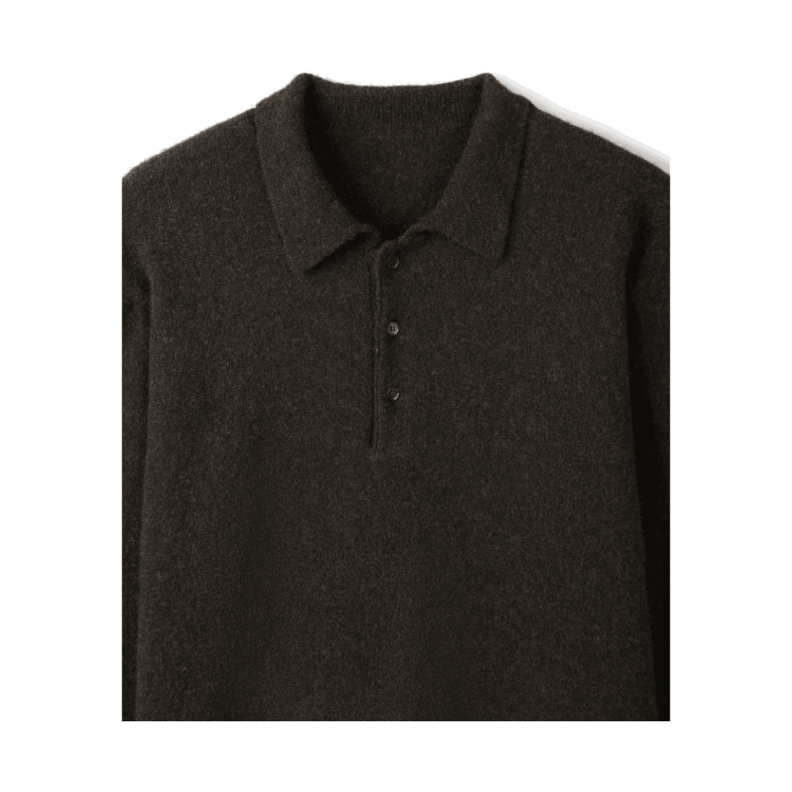24/7시리즈 폴로 칼라 모헤어 니트 브라운(24/7 series Polo Collar Mohair Knit Brown) - 3