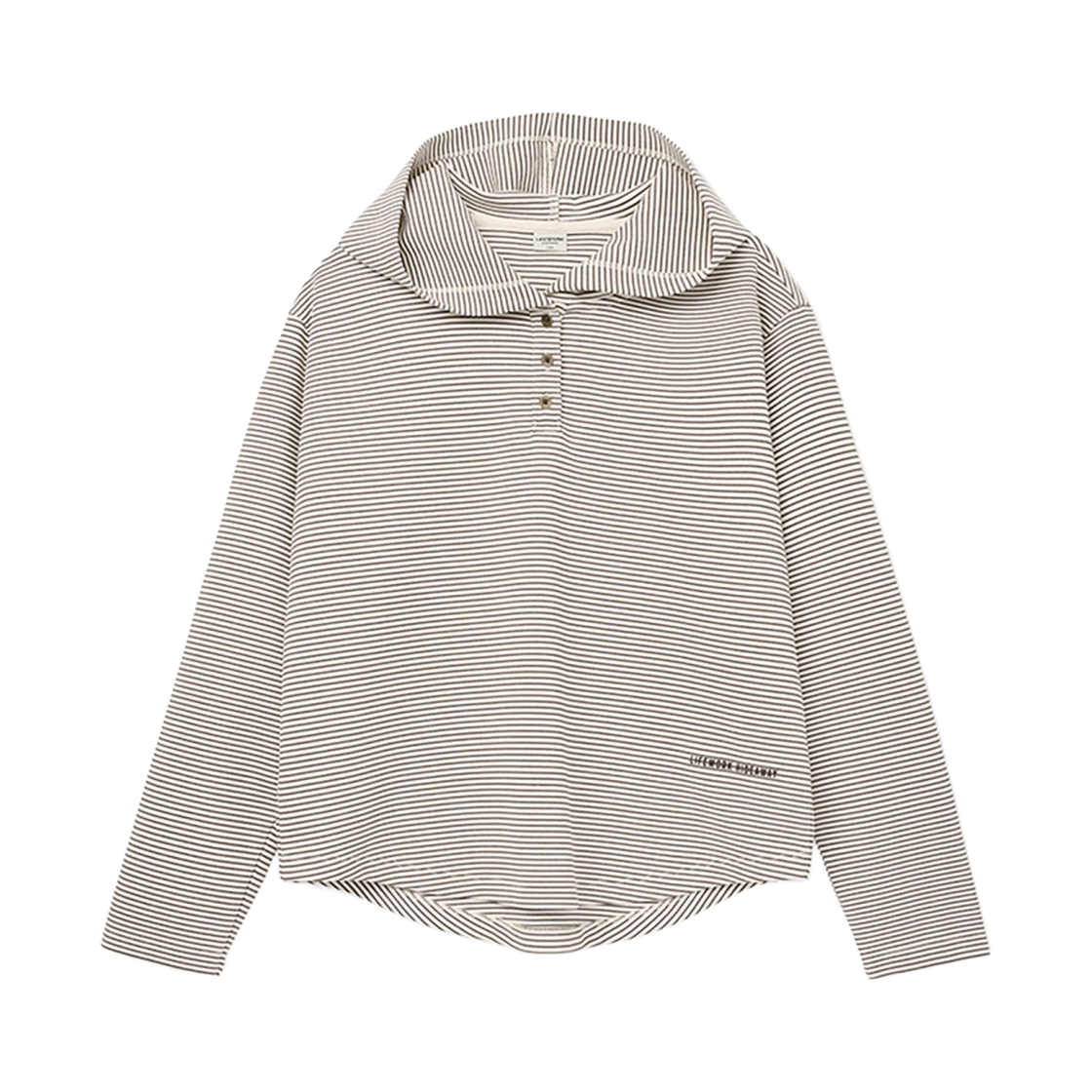 라이프워크 스트라이프 버튼 헨리넥 후드 티셔츠_LW263HD711(Lifework Stripe Button Henley Neck Hoodie T-shirt_LW263HD711) - 3