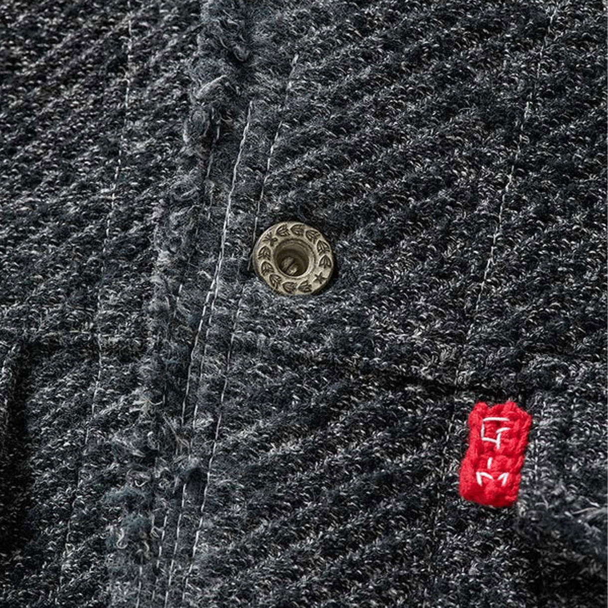 짐 컨텍스트 하드 데미지드 데님 니트 자켓 블랙 - 26FW(Gim Context Hard Damaged Denim Knit Jacket Black - 26FW) - 4