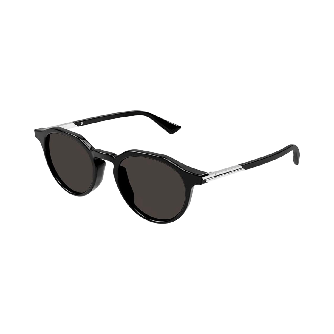 보테가 베네타 라운드 아세테이트 선글라스 블랙 그레이(Bottega Veneta Round Acetate Sunglasses Black Grey) - 2