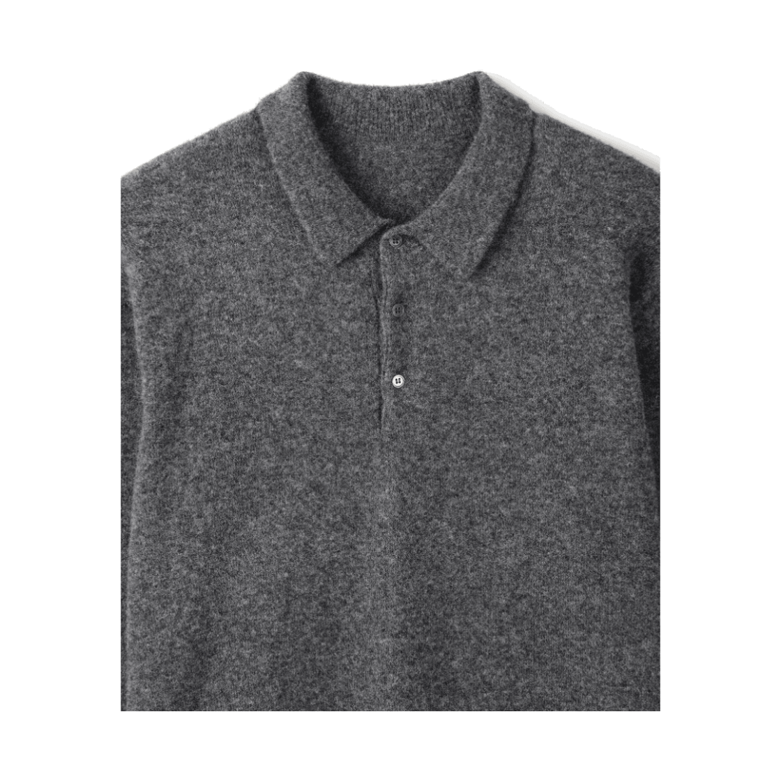 24/7시리즈 폴로 칼라 모헤어 니트 멜란지 그레이(24/7 series Polo Collar Mohair Knit MELANGE GRAY) - 3
