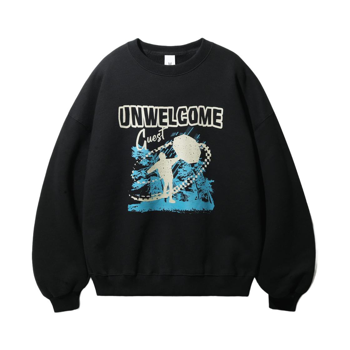 HSMT3533_black_29 TWN Unwelcome Sweat Shirts Black HSMT3533