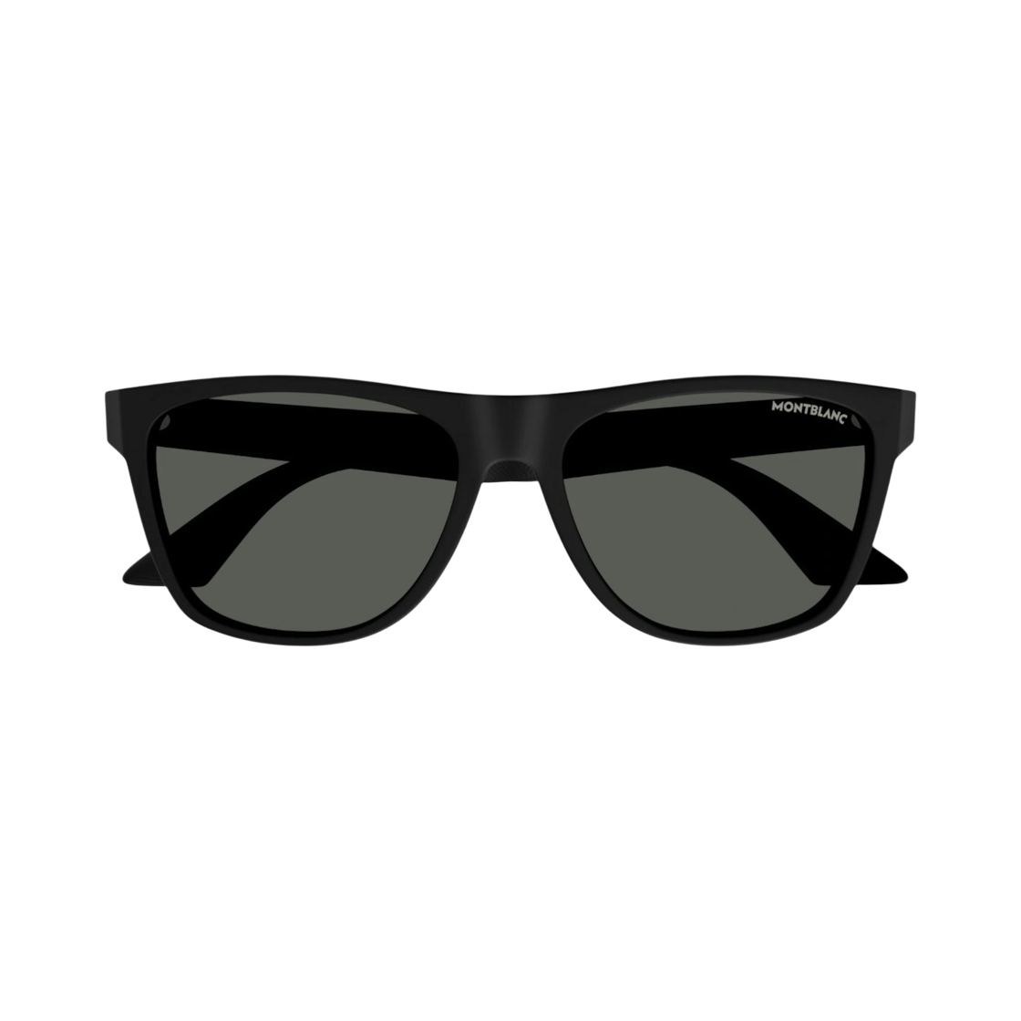 MB0298S-005 Montblanc Square Frame Acetate Sunglasses Black Smoke