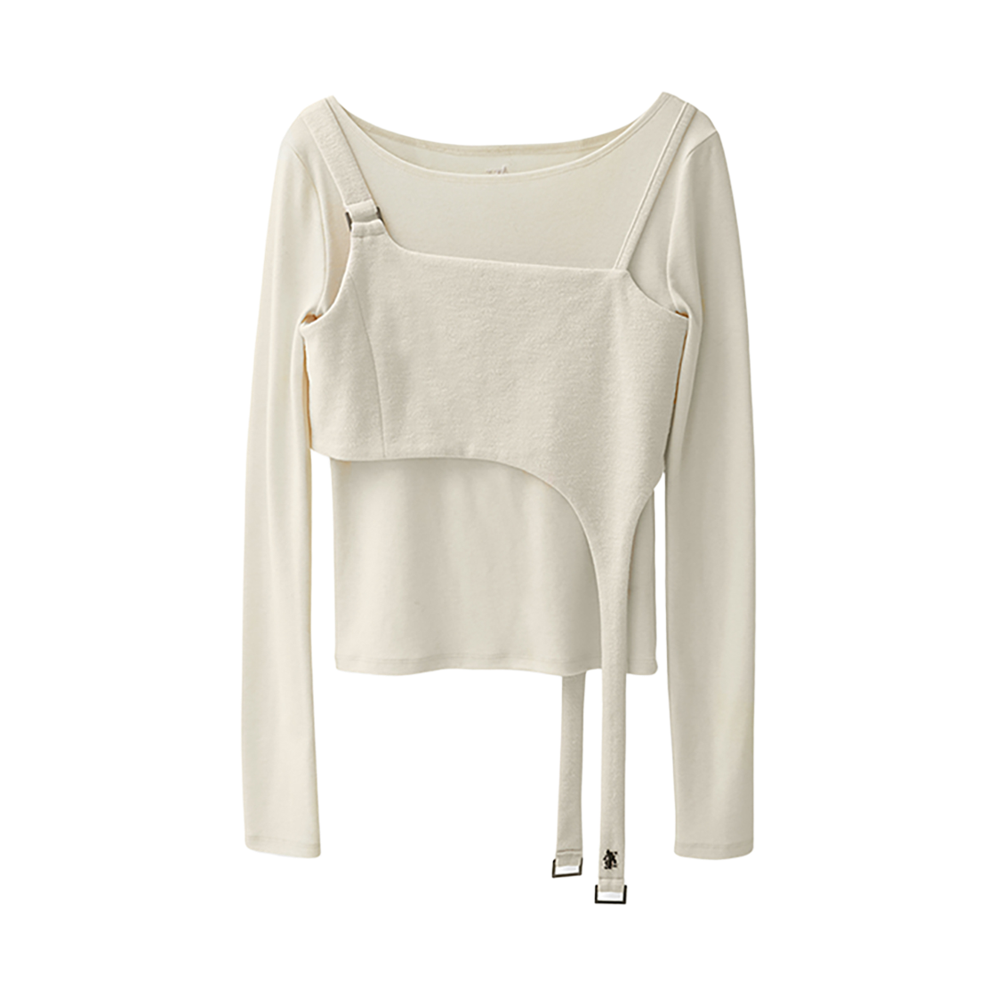 어반드레스 로피아 벨티드 뷔스티에 롱슬리브 세트 크림(AVANDRESS Ropia Belted Bustier, Long Sleeve Set CREAM)