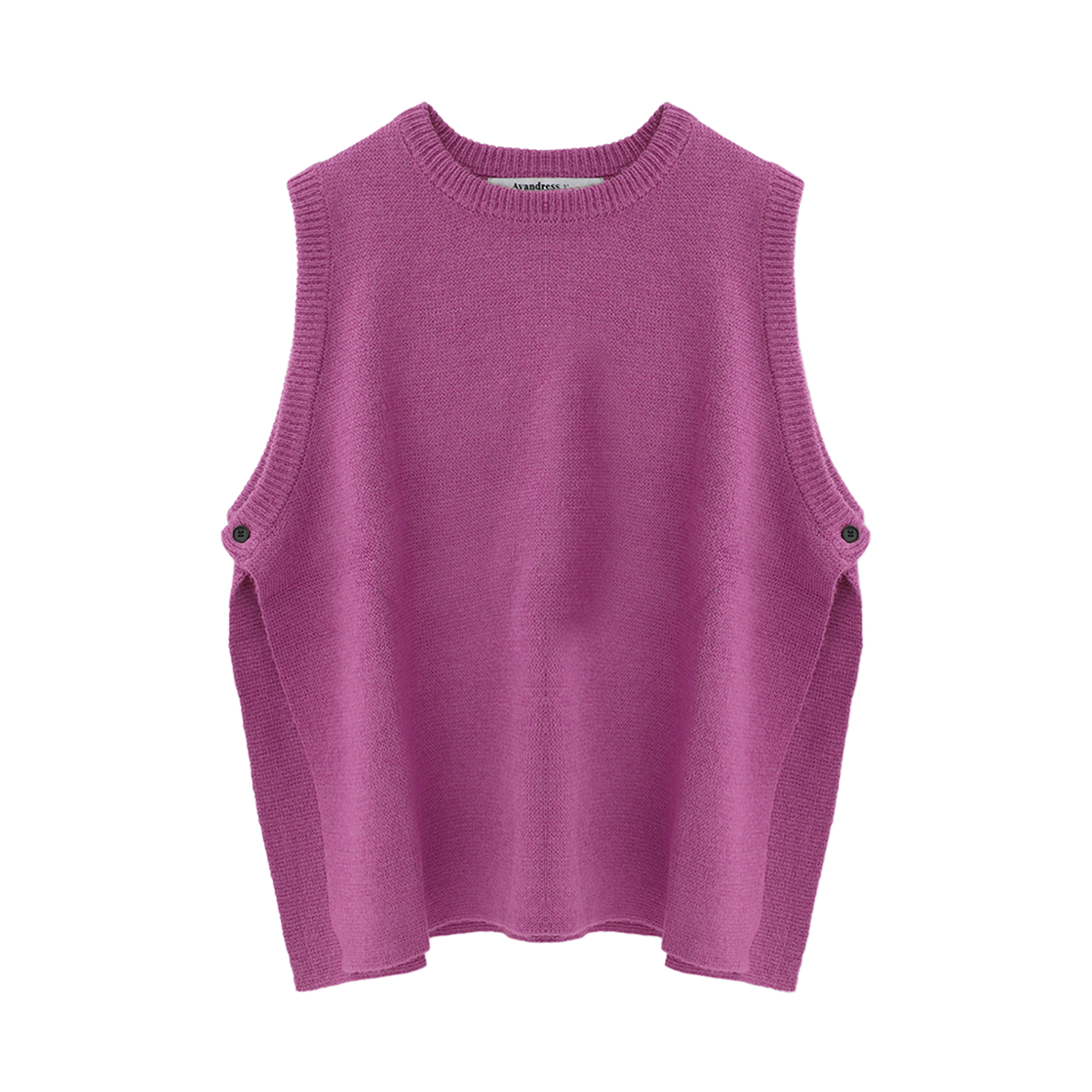 어반드레스 비비드 슬릿 니트 베스트 핑크(AVANDRESS Vivid Slit Knit Vest PINK)