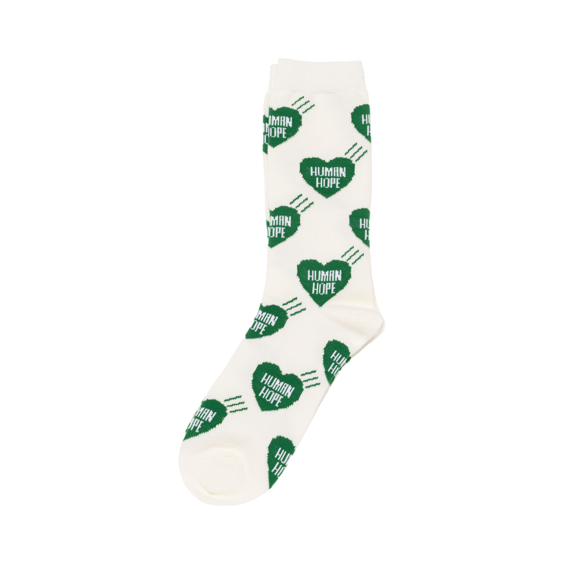 XX31GD011 Human Made Human Hope Heart Socks Green