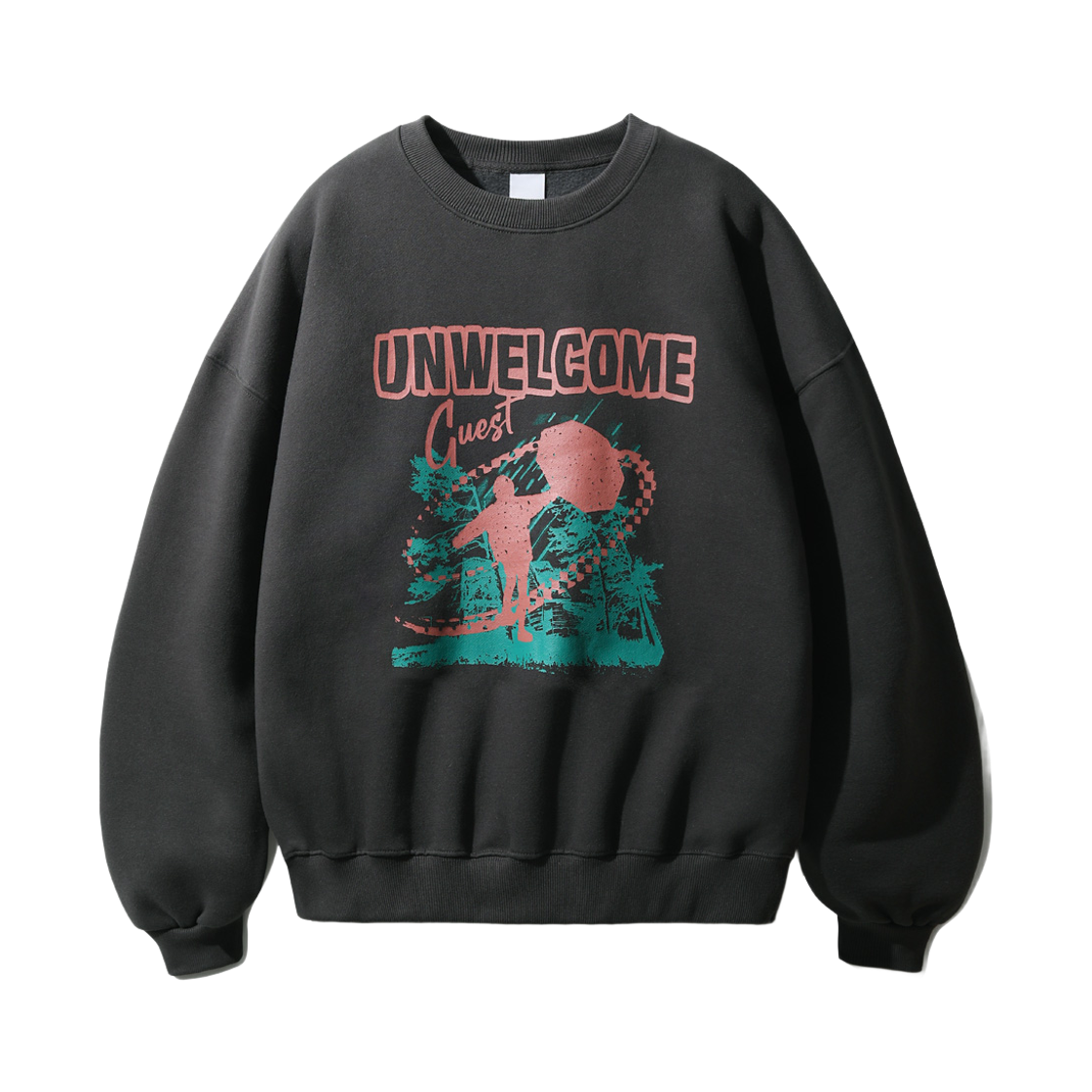HSMT3533_darkgray_29 TWN Unwelcome Sweat Shirts Darkgray HSMT3533
