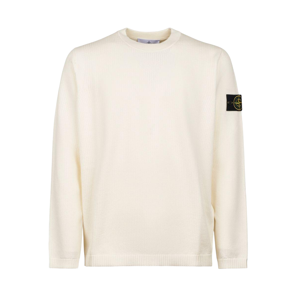 L1S1551000-23S01B2-V0093 Stone Island 5100023 Micro Stitch Soft Organic Cotton Loose-Fit Crewneck Jumper Ivory - 26SS