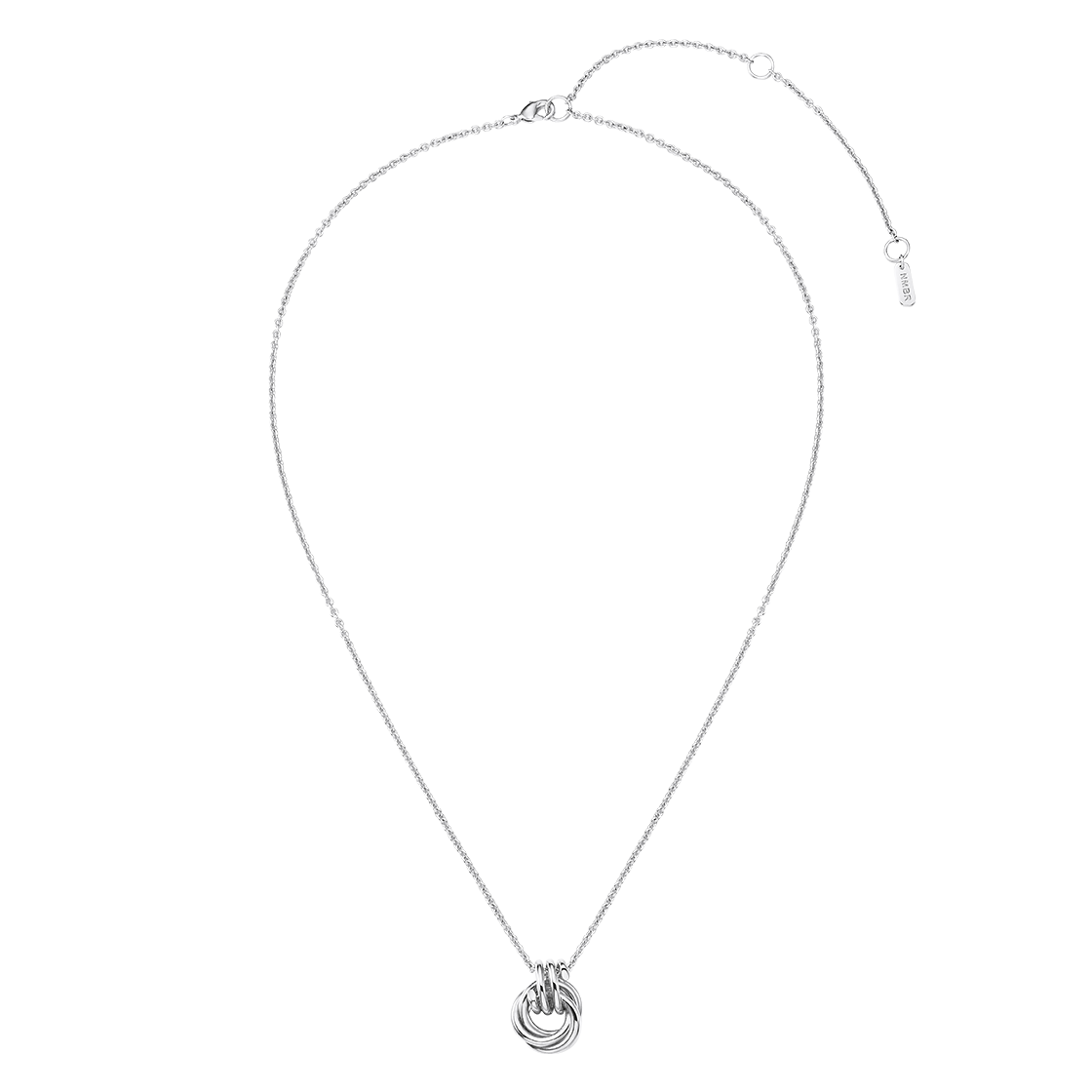 넘버링 #6812 코일 놋 네크리스 실버(NUMBERING #6812 Coil Knot Necklace Silver)
