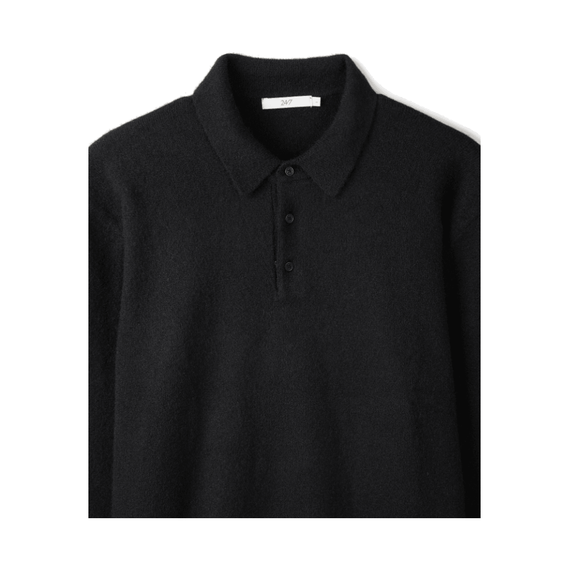 24/7시리즈 폴로 칼라 모헤어 니트 블랙(24/7 series Polo Collar Mohair Knit Black) - 3
