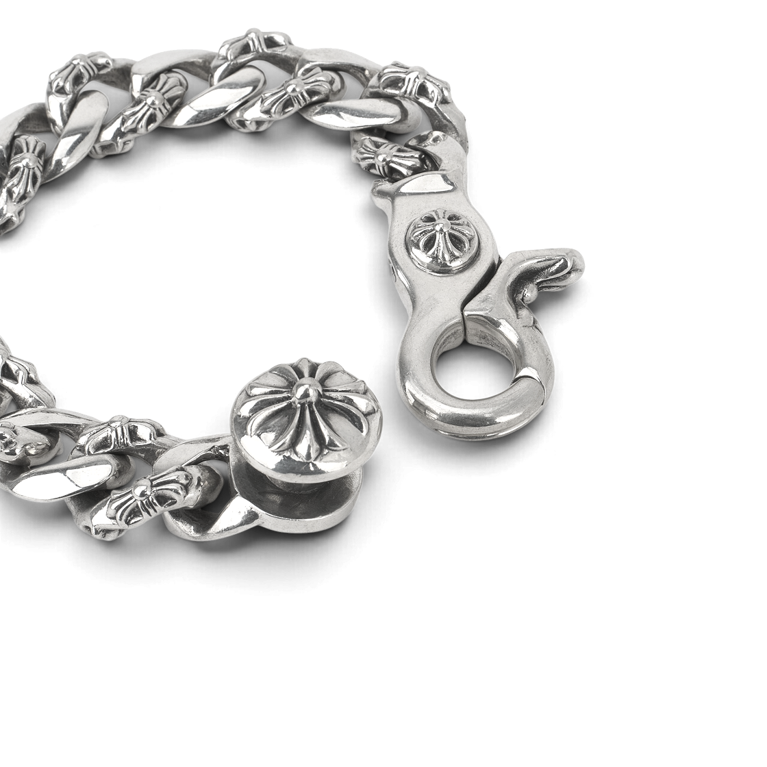크롬하츠 팬시 링크 클립 브레이슬릿 실버(Chrome Hearts Fancy Link Clip Bracelet Silver) - 3