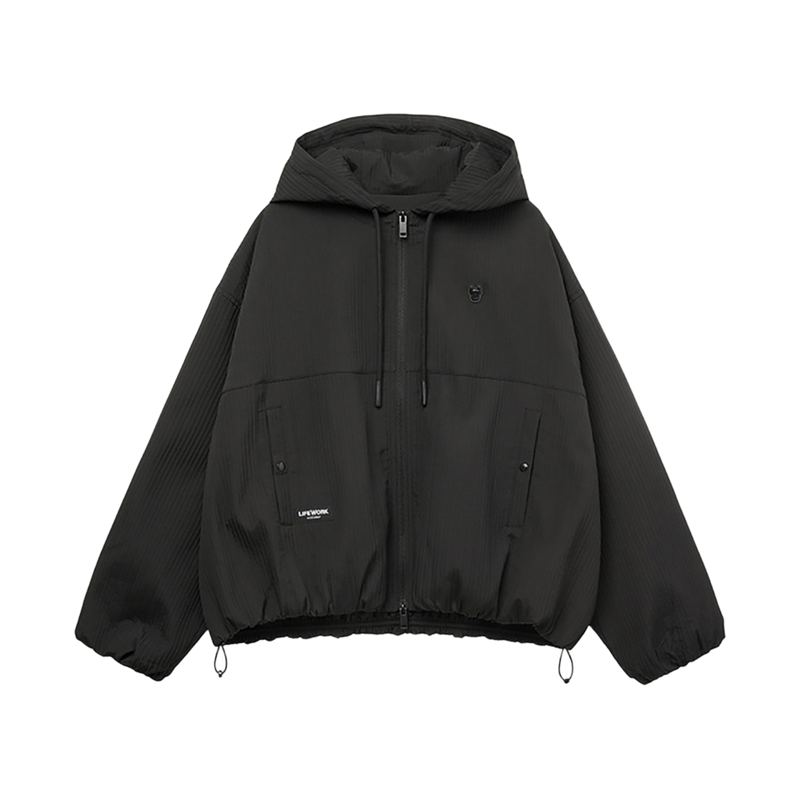 라이프워크 뉴 하이드 플리츠 와펜 후드 집업_LW263JP650(Lifework New Hide Pleats Wappen Hoodie Zip-up_LW263JP650) - 3