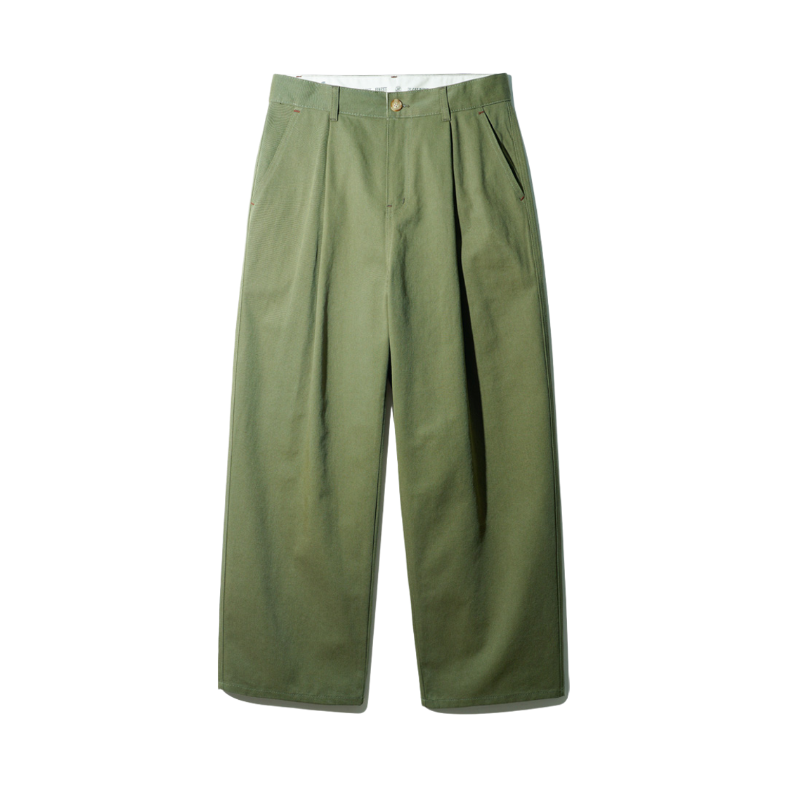 티떠블유엔 케이지 세미 와이드 코튼 팬츠 라이트카키 HSLP3607(TWN Cage Semi Wide Cotton Pants Lightkhaki HSLP3607)