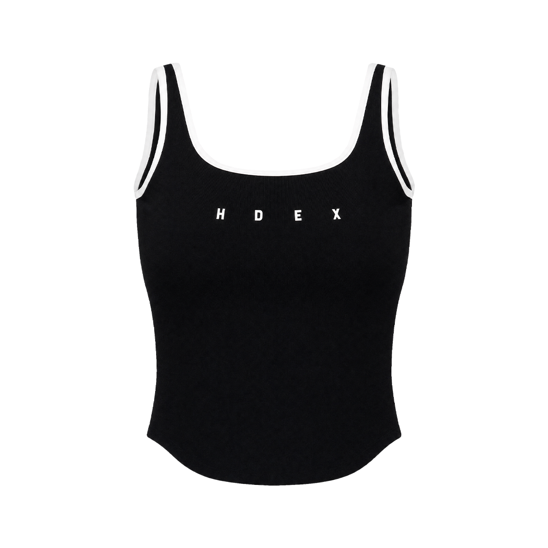 H1AM1WSSL050BK HDEX Sophie Square-Neck Crop Bra Top Black