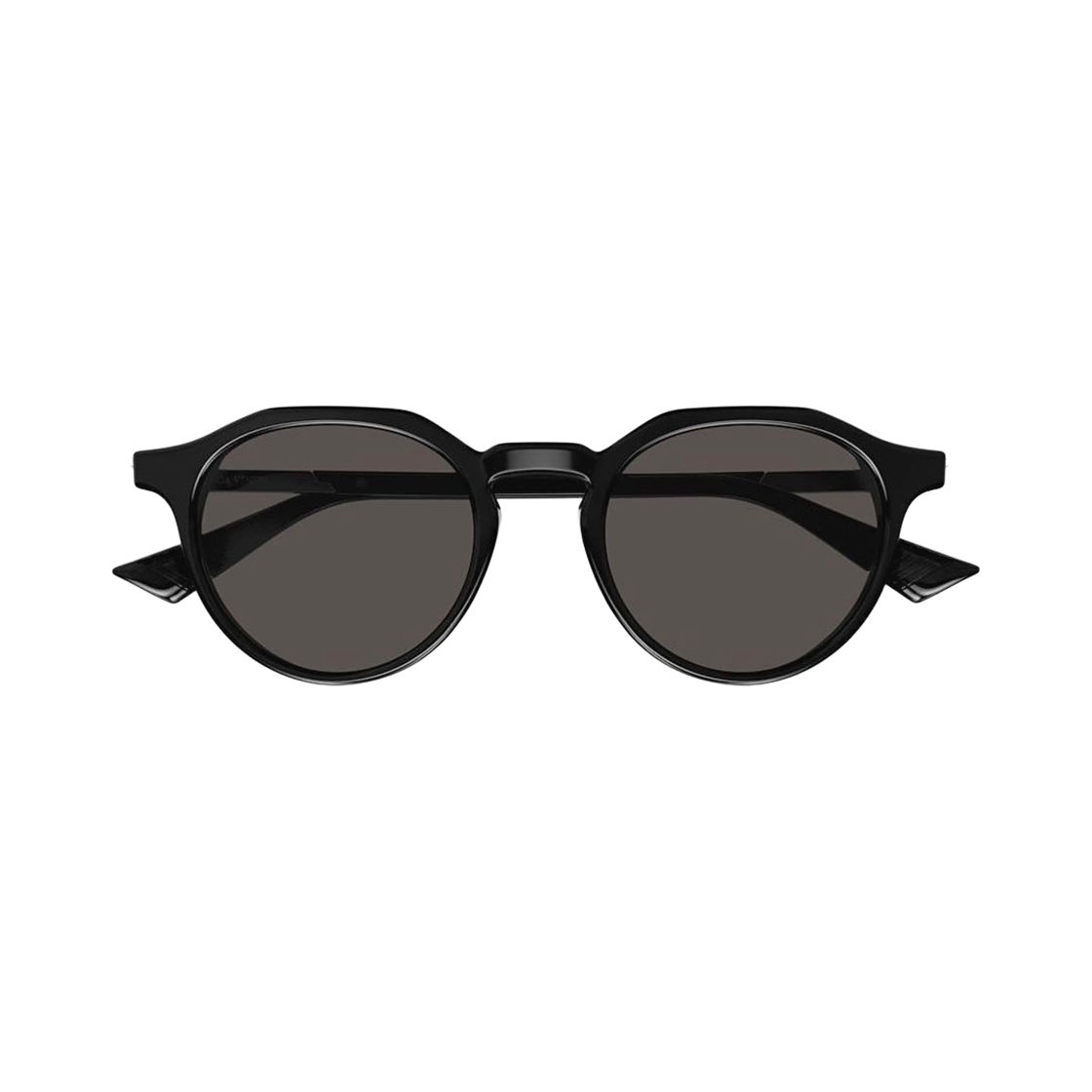 BV1260S-005 Bottega Veneta Round Acetate Sunglasses Black Grey