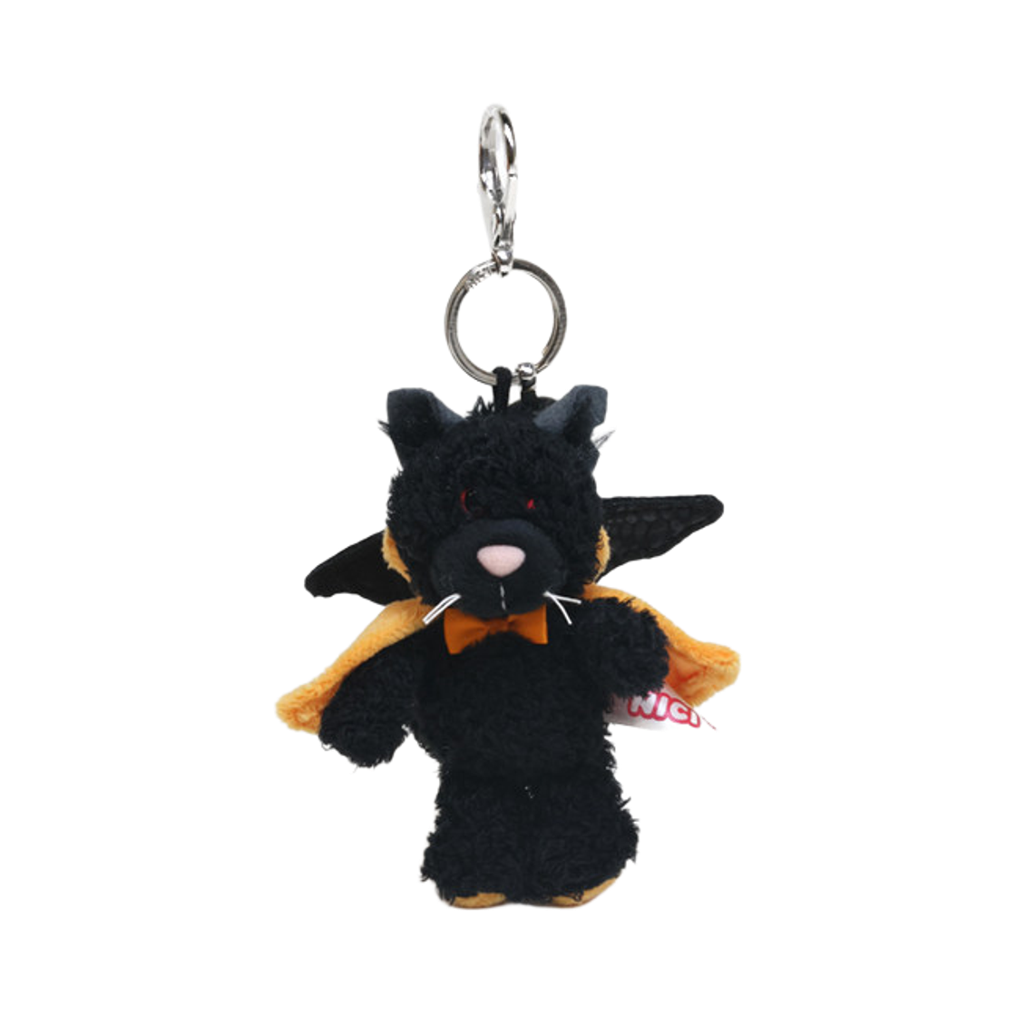 6970788743779 NICI Samuel Black Cat  10cm BB keyring  with cloak