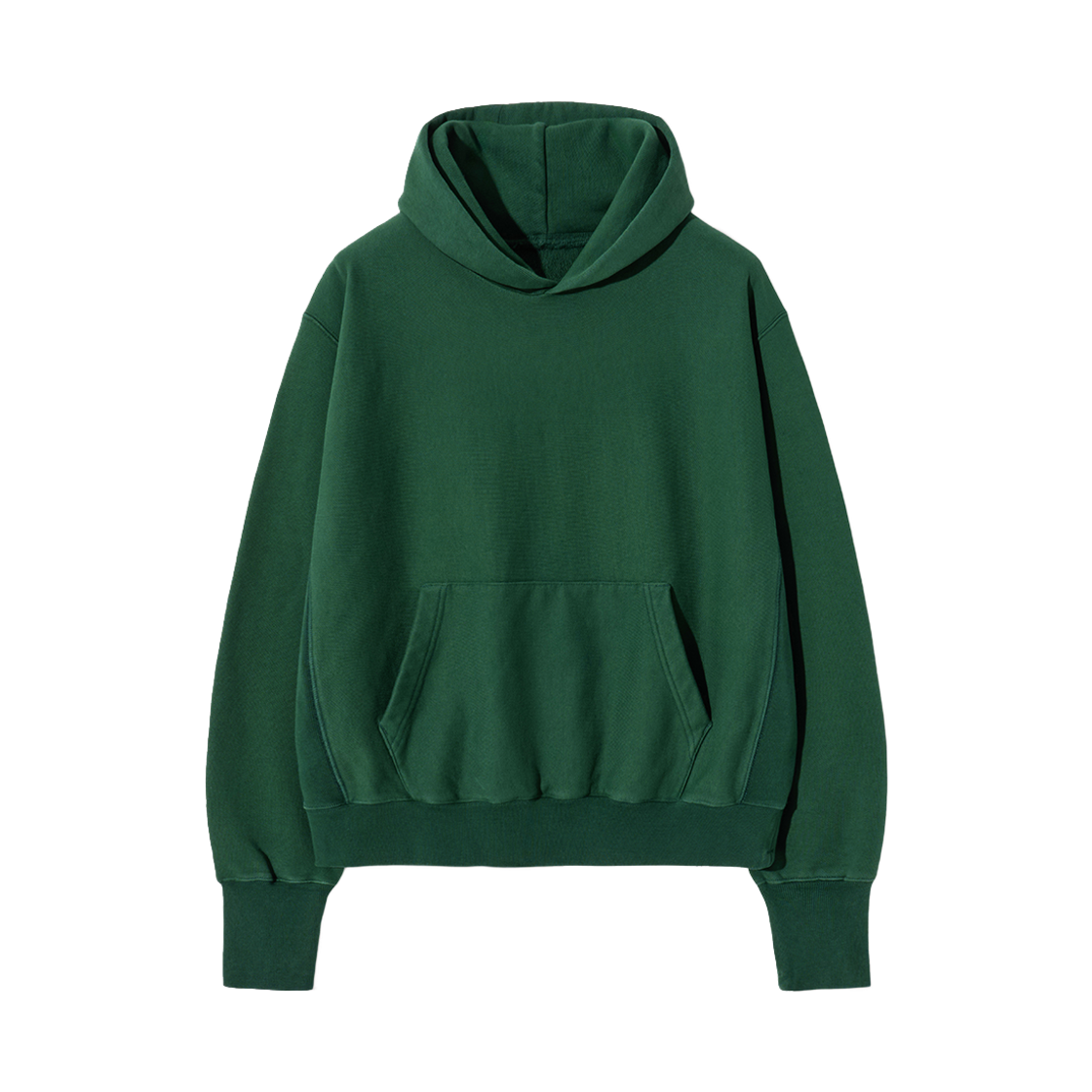 ant26top004gr ANNOT Reverse Weave Heavyweight Hoodie Green