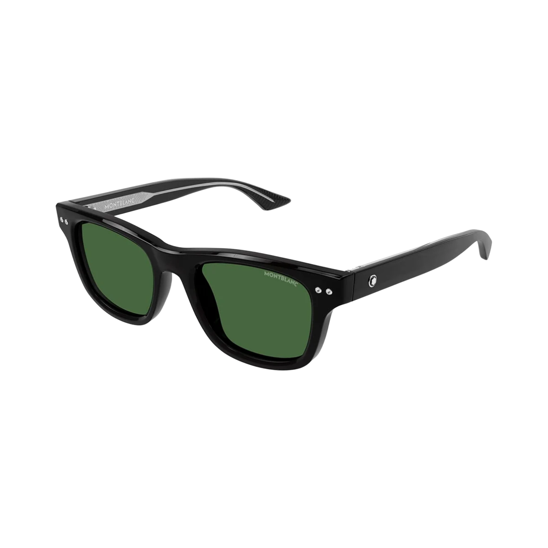 몽블랑 스퀘어 프레임 아세테이트 선글라스 블랙 그린(Montblanc Square Frame Acetate Sunglasses Black Green) - 2