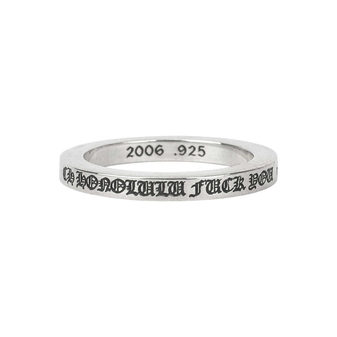 - Chorme Hearts Spacer Fuck You Ring 3mm Silver - Honolulu Exclusive