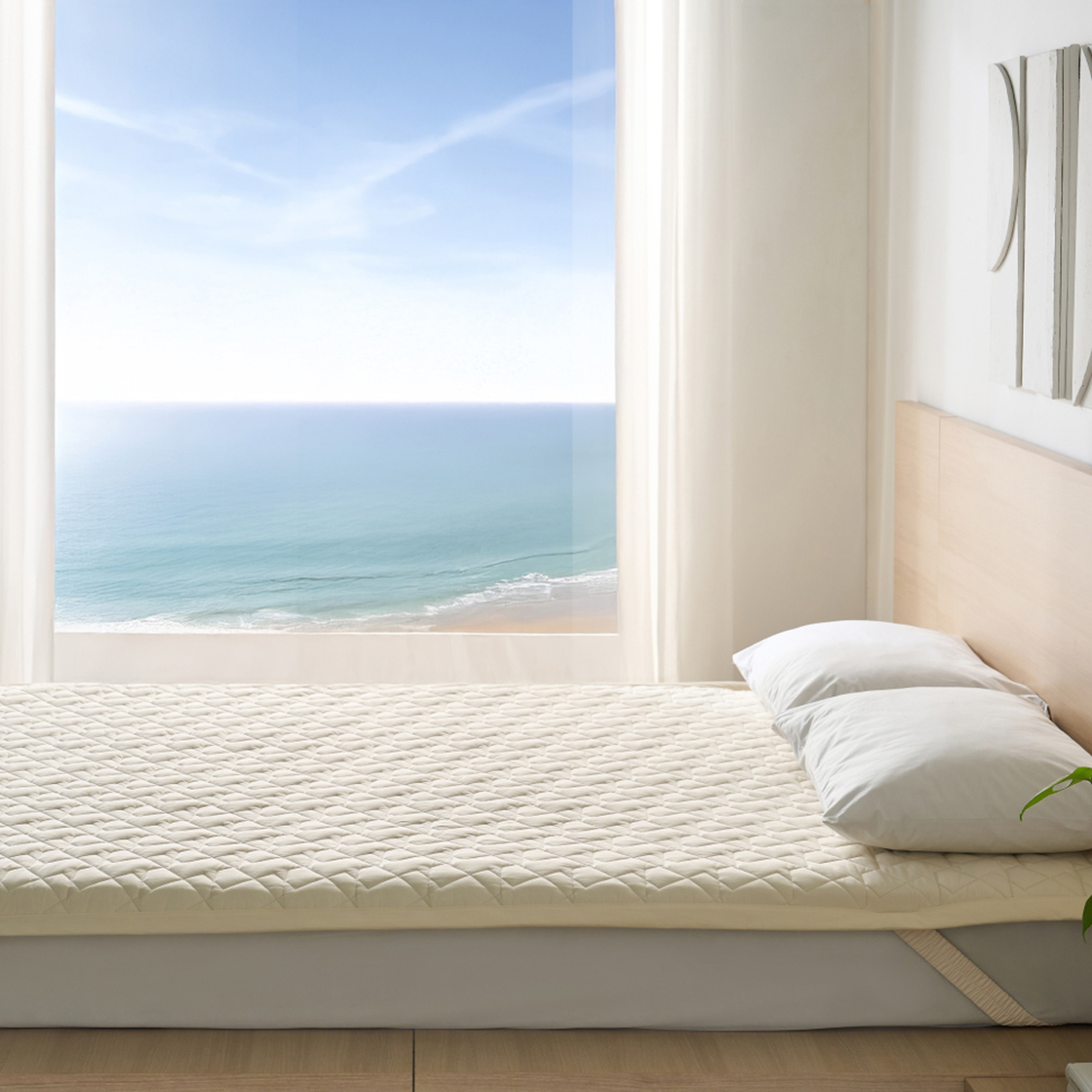 경동나비엔 AI 숙면매트 온수매트 슬림형 킹 코튼 블렌드 라이트베이지 EMW721-KS(Kyungdong Navien AI Sleep Mat Heated Mattress Pad Slim Cotton Blend Light Beige EMW721-KS) - 3