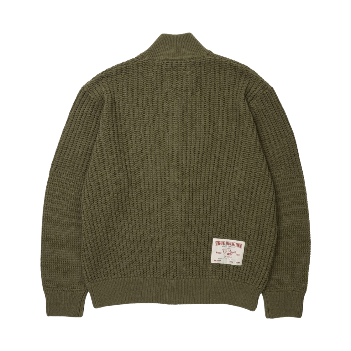 트루릴리젼 리코일 패널 니트 집업 - 카키(True Religion Recoil Panel Knit Zip-up - Khaki) - 2