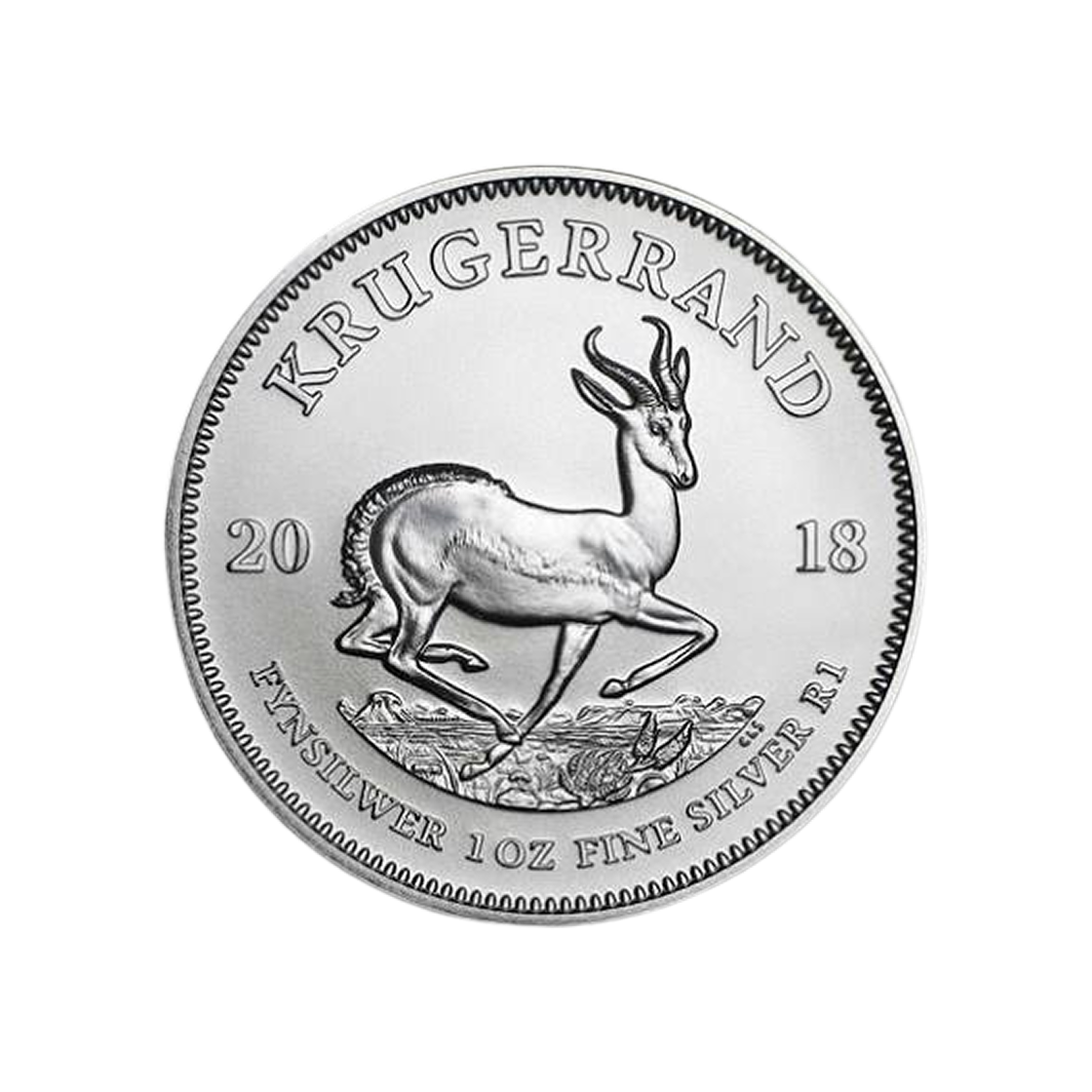 - Silver South Africa 2018 Krugerrand Proof Coin 1 oz