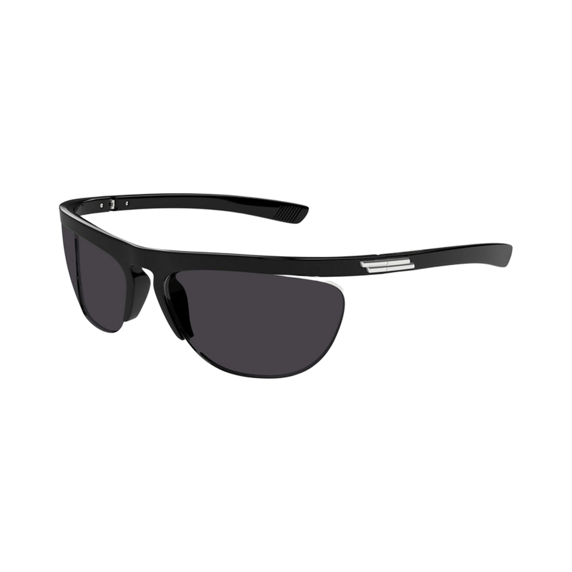 보테가 베네타 랩어라운드 아세테이트 선글라스 블랙 그레이(Bottega Veneta Wraparound Acetate Sunglasses Black Grey) - 2