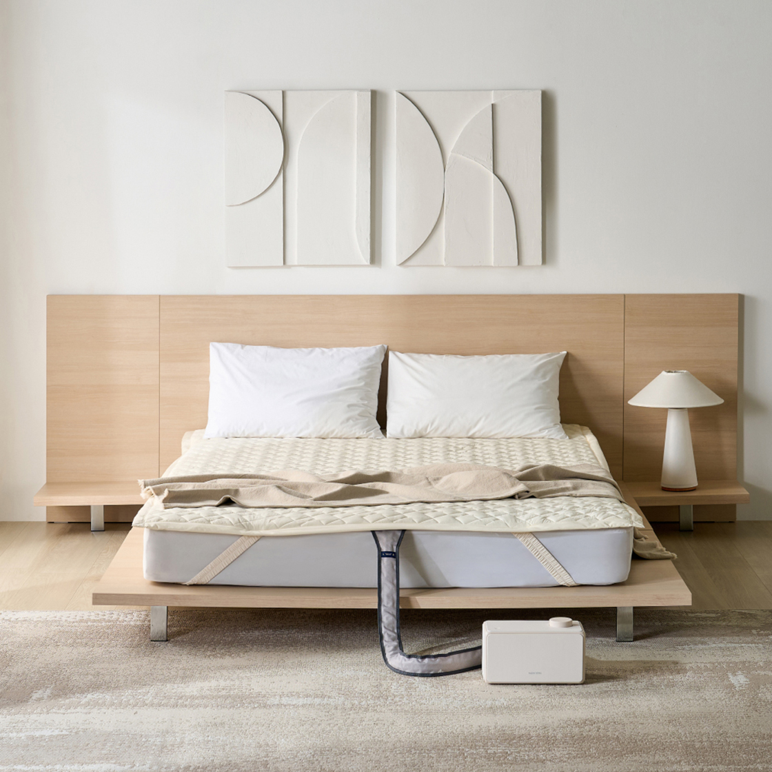 경동나비엔 AI 숙면매트 온수매트 슬림형 퀸 코튼 블렌드 라이트베이지 EMW721-QS(Kyungdong Navien AI Sleep Mat Heated Mattress Pad Slim Cotton Blend Light Beige EMW721-QS) - 2
