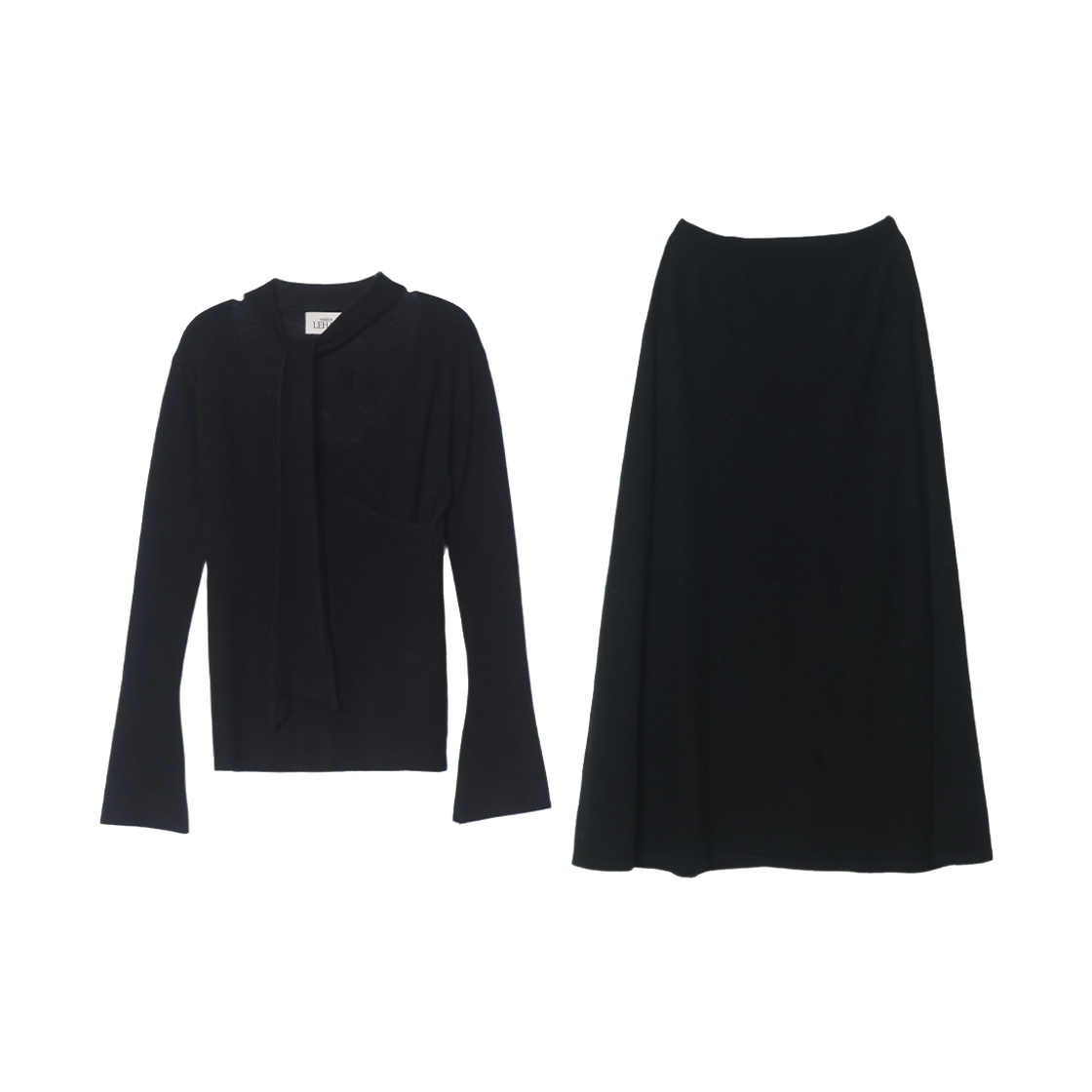메종르하르 멜츠 니트 SET (타이랩니트+스커트) 2color(maisonlehar Melts Knit Set (Tiewrapknit+Skirt) 2color)